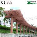 Easy install WPC pergola from China, waterproof WPC materials,, anti-UV, with steel insert